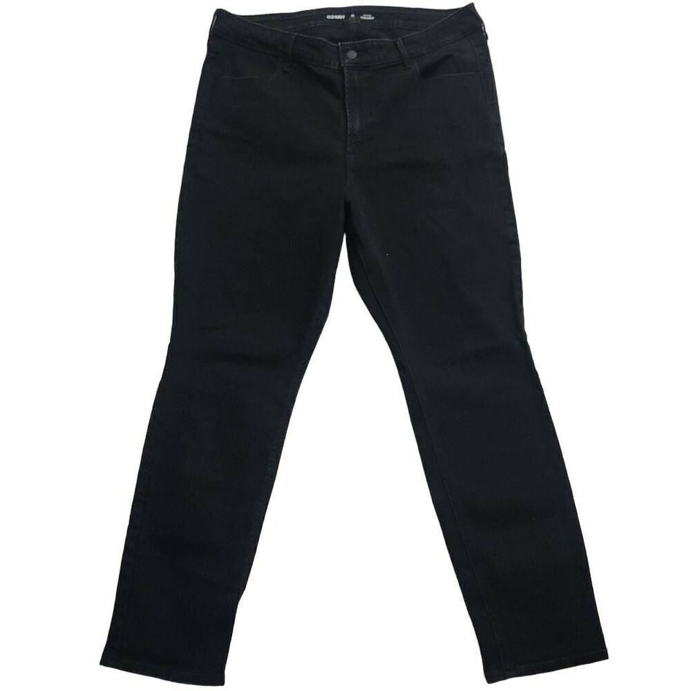 Old Navy Women's Size 16 Short Black High Rise Straight Jeans